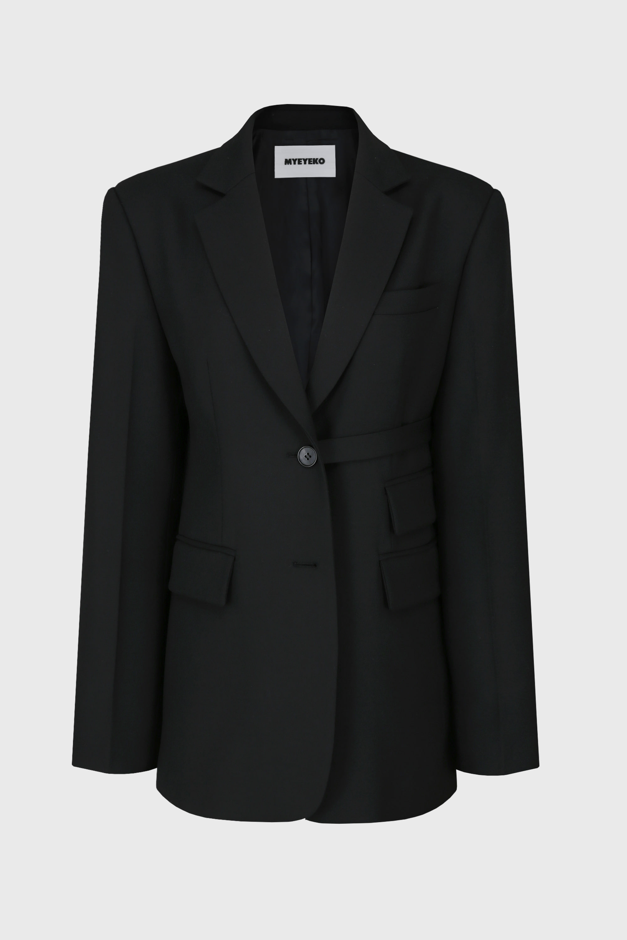 HIGH QUALITY LINE - SINGLE-BREASTED JACKET (BLACK)