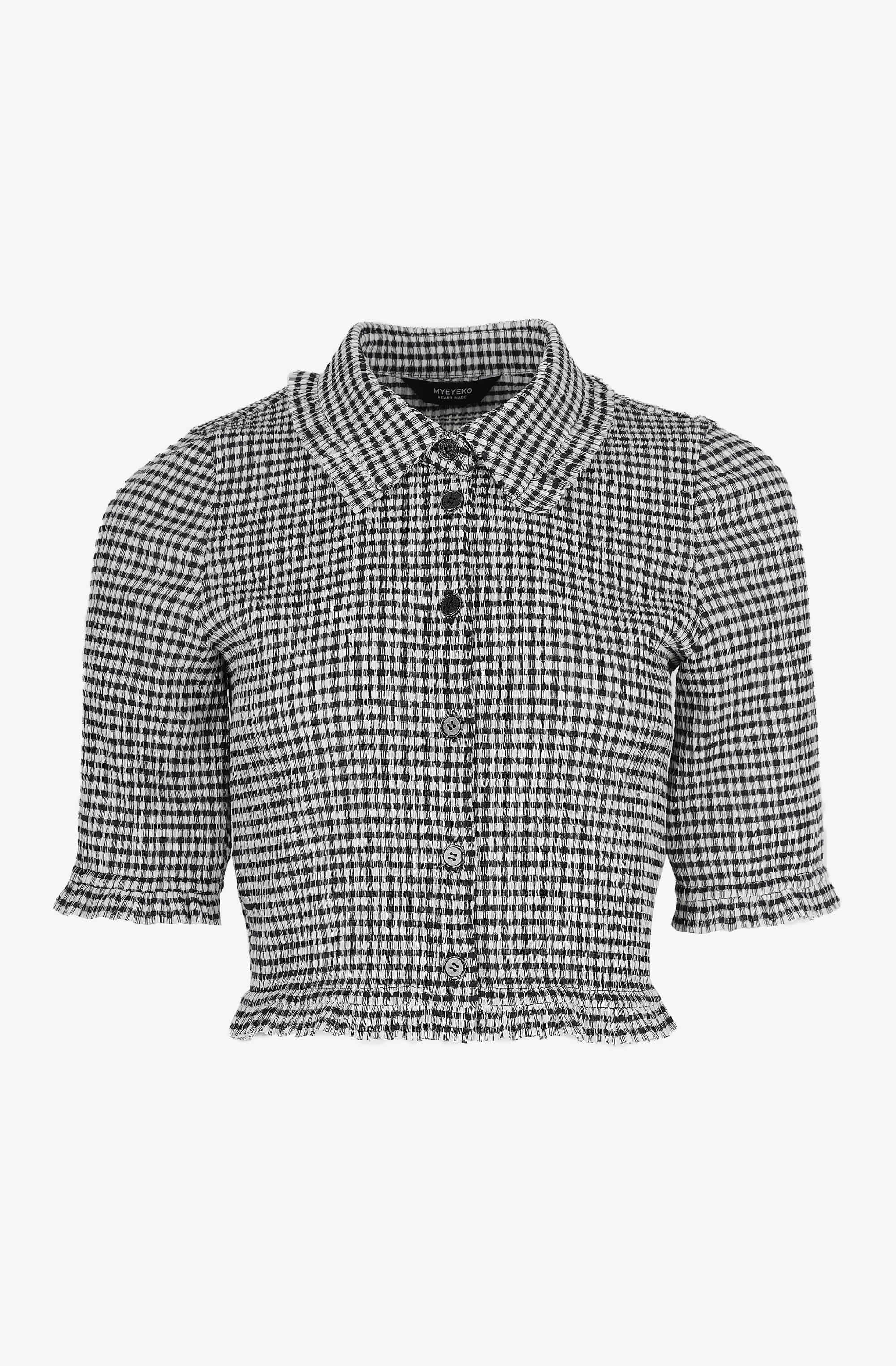 HIGH QUALITY LINE - MYEYEKO 22 SUMMER Gingham Check Shirt (Fabric by Style M. Made in JAPAN)