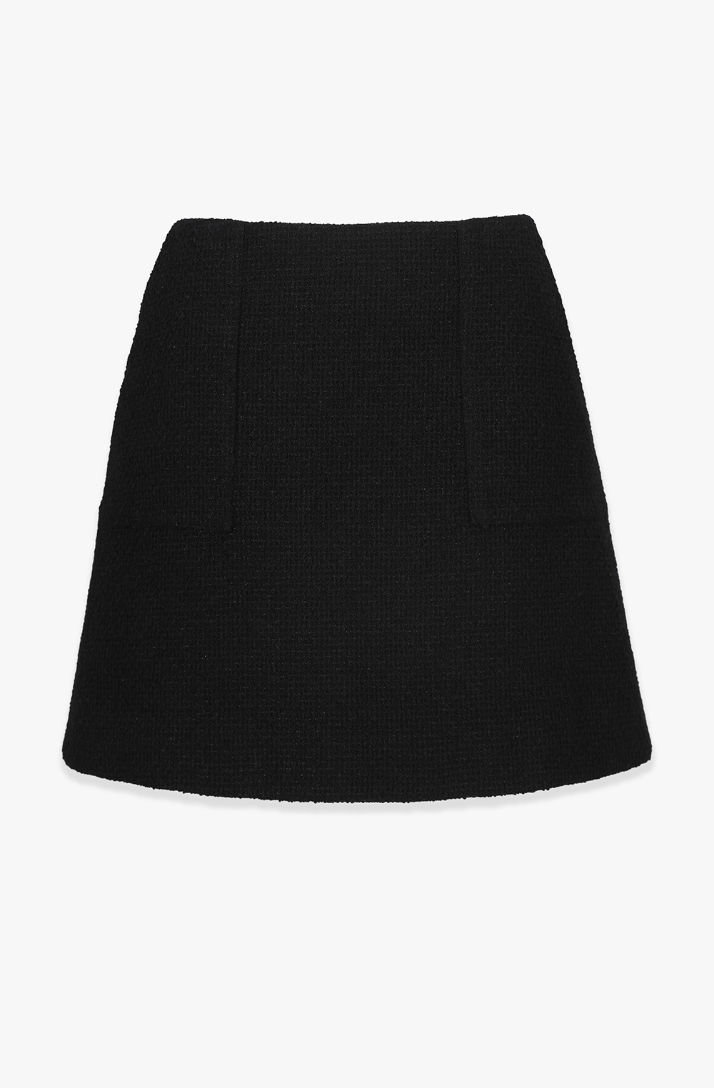 HIGH QUALITY LINE - Black Tweed Mini Skirt (Fabric by, Made in JAPAN)