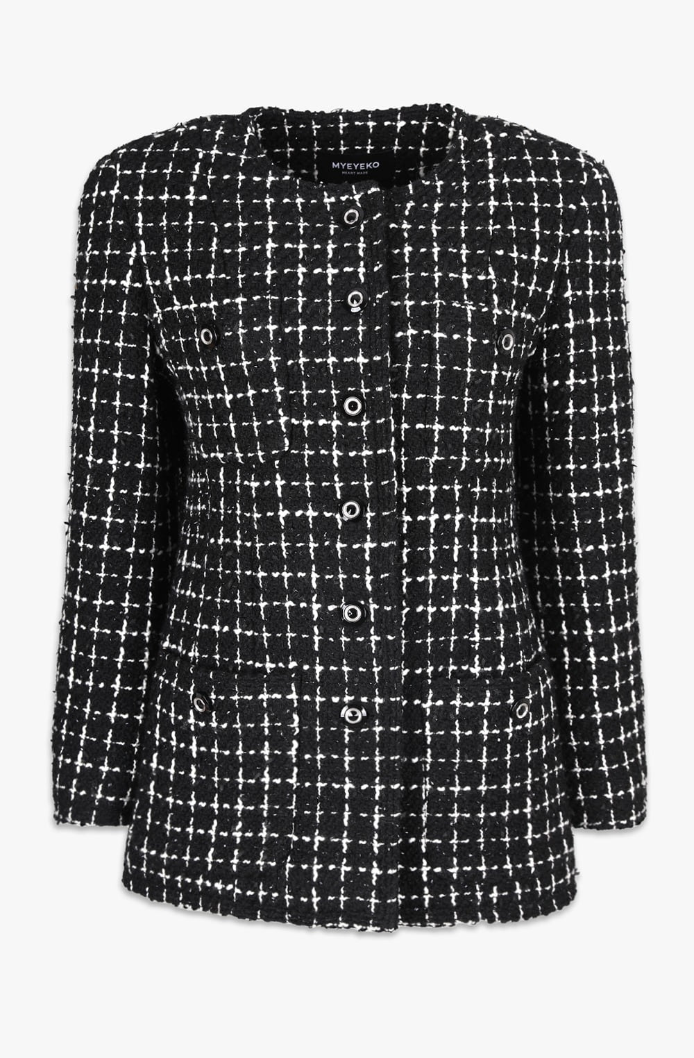 HIGH QUALITY LINE - Carla Classic Tweed Jacket (Fabr ic by, Made in JAPAN)