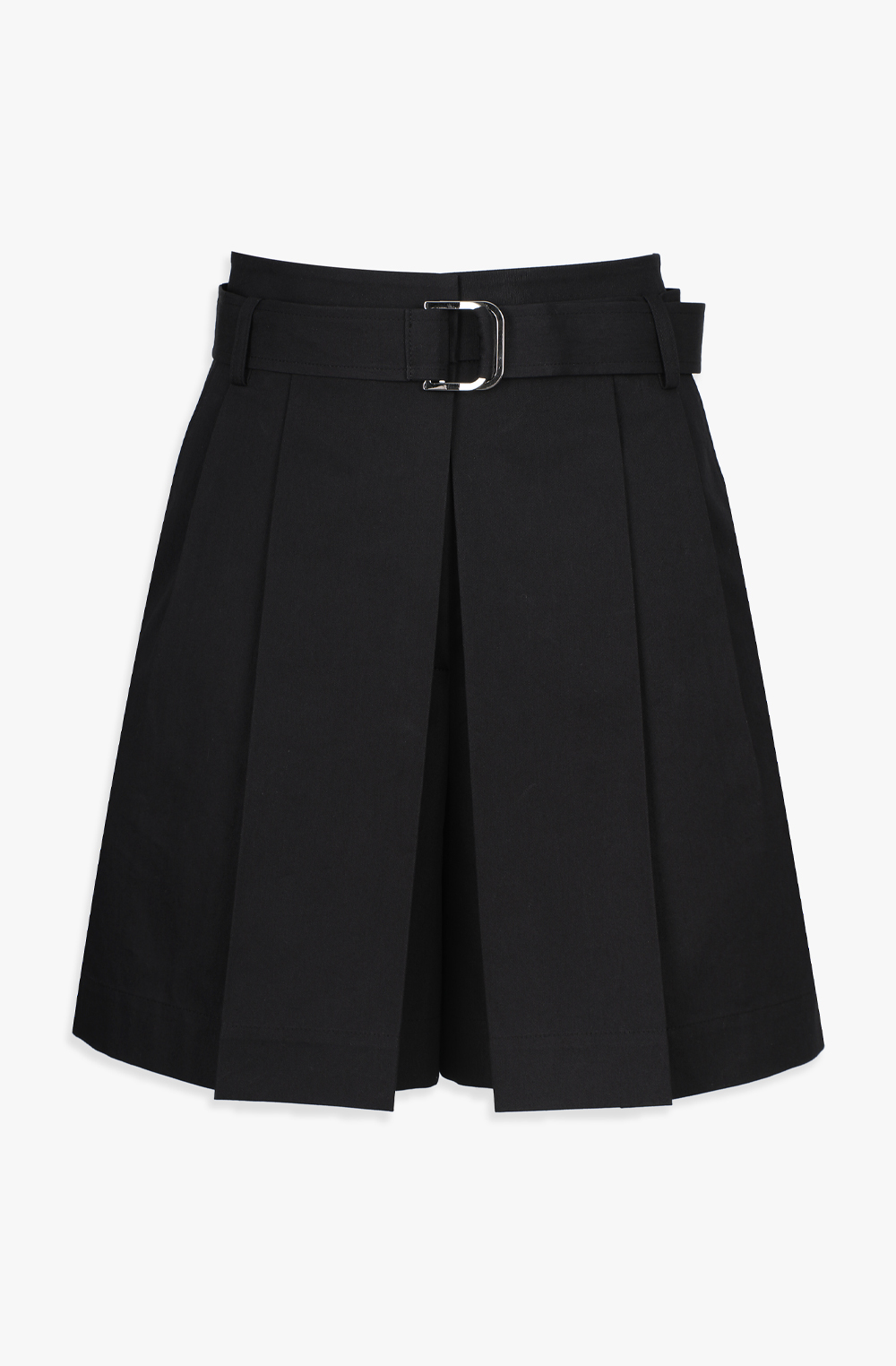 HIGH QUALITY LINE - CLASSIC BELTED CULOTTE PANTS (BLACK)